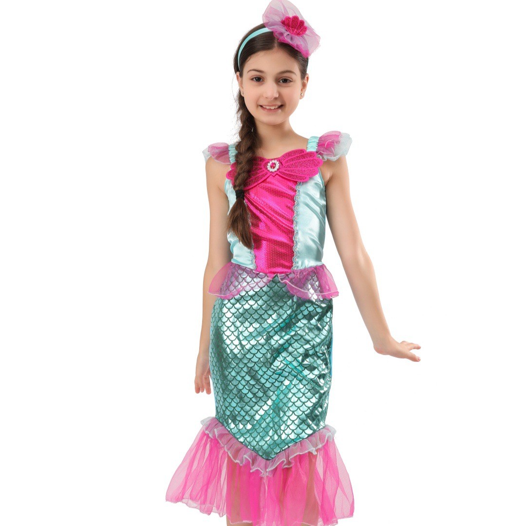 Pink Mermaid Princess Dress2
